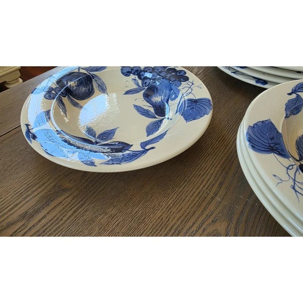 SET 5 Pier 1 Melinda Blue Fruit Large 10.5